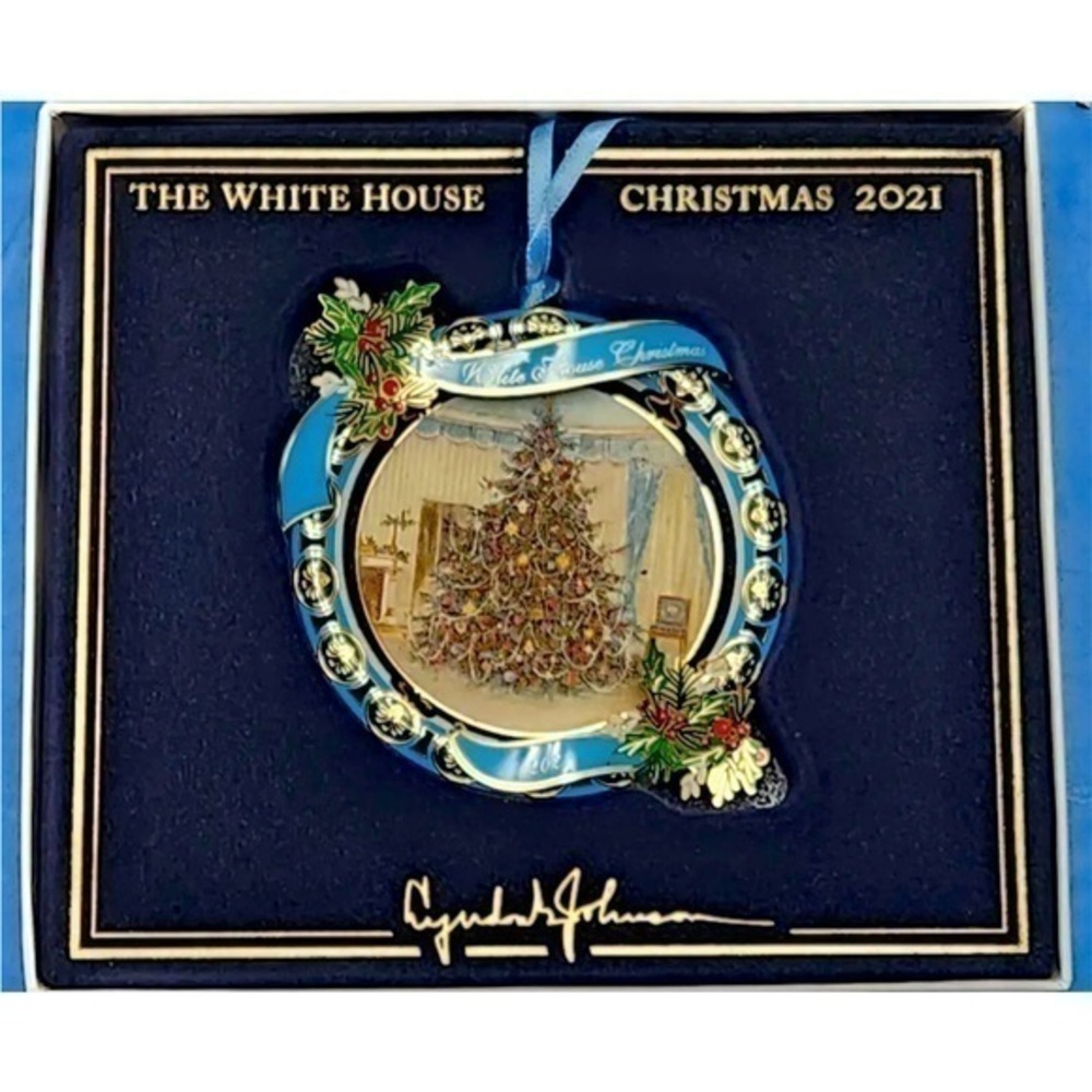White House Historical Association LBJ Christmas 2021 Ornament - Made in USA